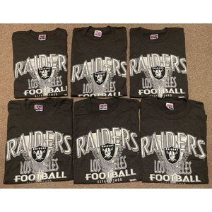 Vintage 1994 90s XL Los Angeles Vegas Raiders Football Single Stitch T-Shirt USA